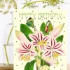 Amaryllis Glitter Birthday Card