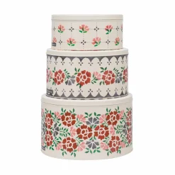 Antique Roses Set of 3 Round Cake Tins