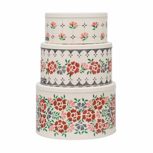Antique Roses Set of 3 Round Cake Tins