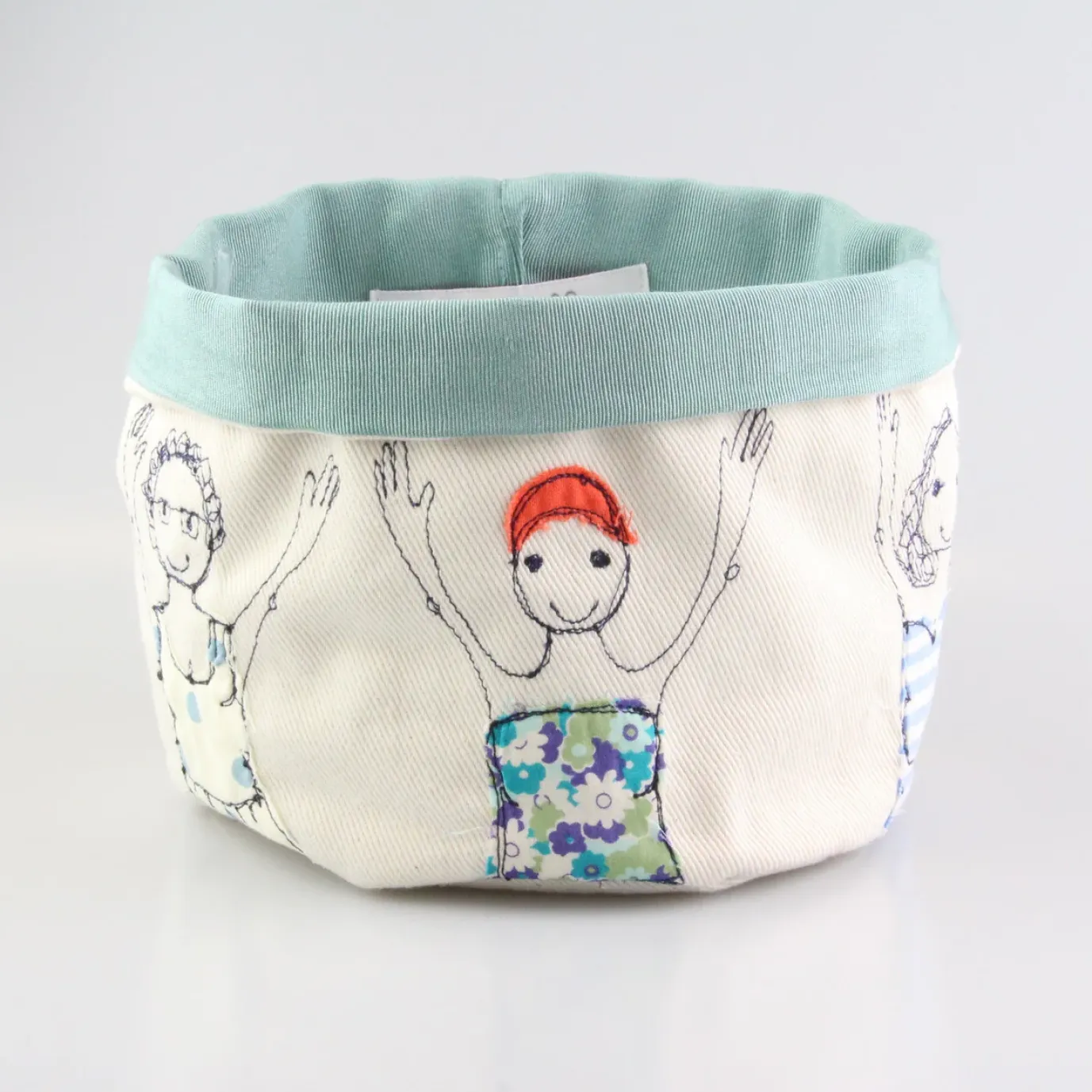 Bathers Embroidered Art Pot