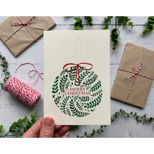 Bauble Christmas Card