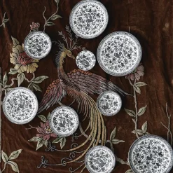 Black Regal Peacock Large Plate 10 in