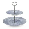 Blue Felicity 2 Tier Cake Stand