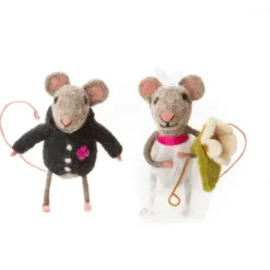 Bride and Groom Wedding Felt Mice