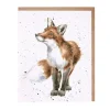 'Bright Eyed and Bushy Tailed' Fox Greetings Card
