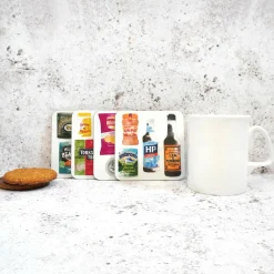 British Store Cupboard Coaster Set by Corinne Alexander
