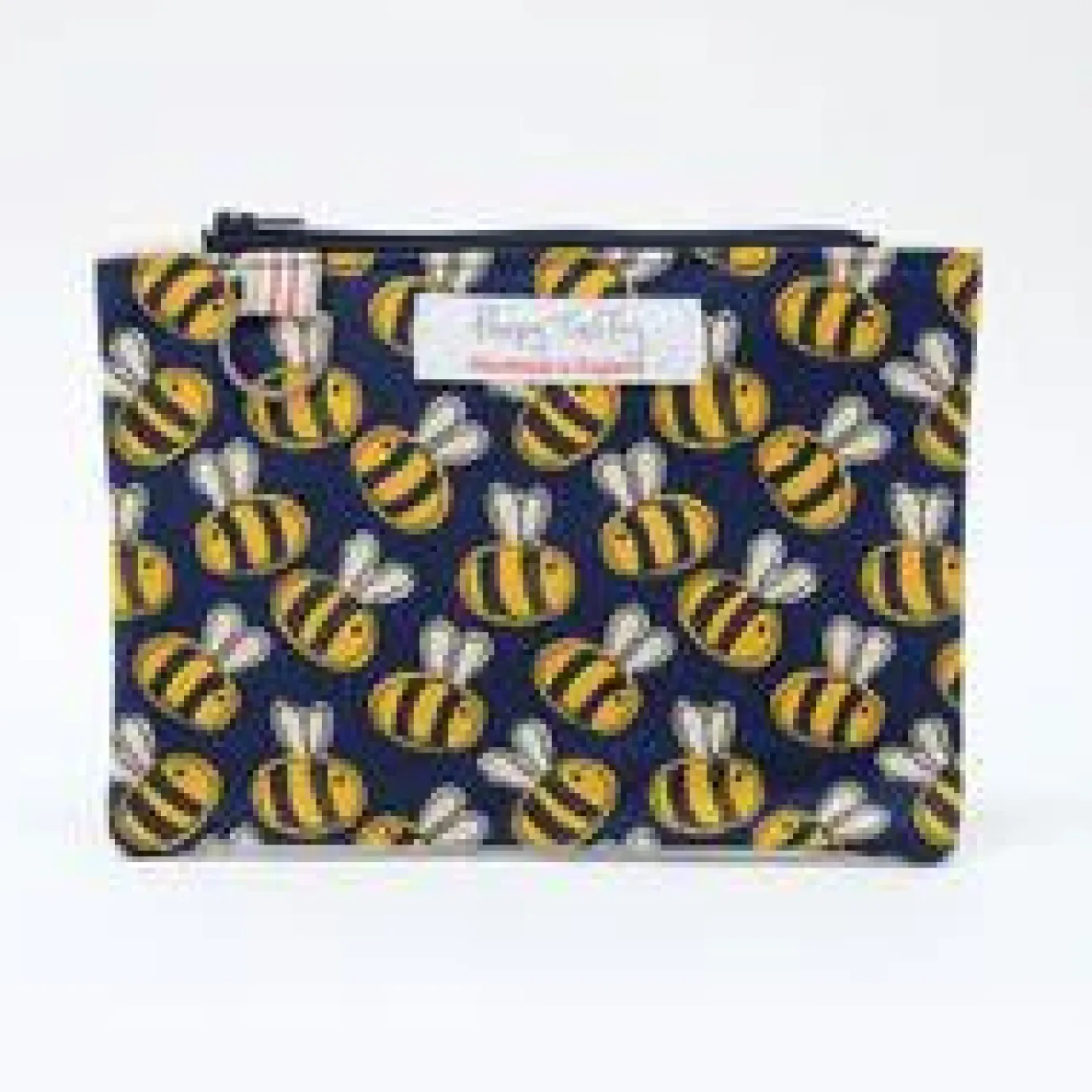Busy Bee Flat Zip Purse with Keyring