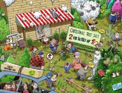 Chaos at the Christmas Tree Farm 1000 Piece Jigsaw Puzzle