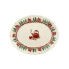 Christmas Cabin Small Oval Platter