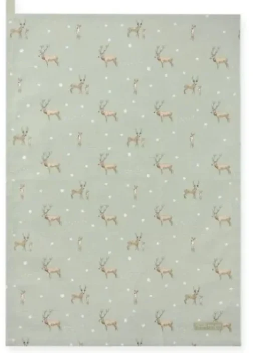 Christmas Stags Tea Towel