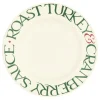 Christmas Toast Roast Turkey 10 1/2 inch Plate