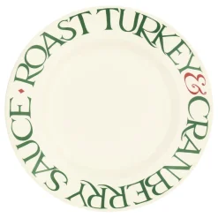 Christmas Toast Roast Turkey 10 1/2 inch Plate