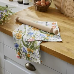 Cottage Garden Cotton Tea Towel