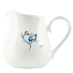 Dancing Hen Bone China Fat Jug - Large