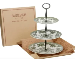 Dark Green Asiatic Pheasants 3 Tier Cake Stand