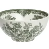 Dark Green Asiatic Pheasants Medium Footed Bowl