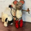 Dog Walker Felt Mouse with Pug