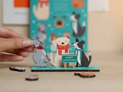 Dogs Christmas Pop Out Card