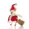 Father Christmas Mouse Felt Christmas Decoration