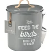 'Feed the Birds' Bird Feed Tin in Charcoal