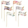 Floral Cocktail Stick Food Flags - 24 pack