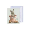 'Flower Pot Bunny' Rabbit Enclosure Card