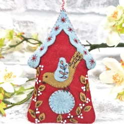 Folk Birdhouse Wool Mix Felt Craft Kit
