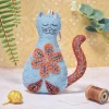 Folk Embroidered Cat Craft Mini Kit