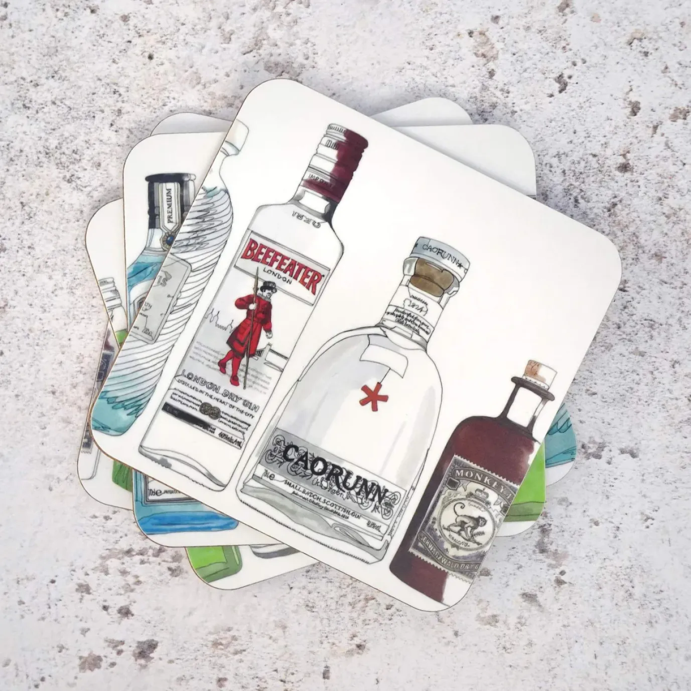 Gin Coaster Set by Corinne Alexander