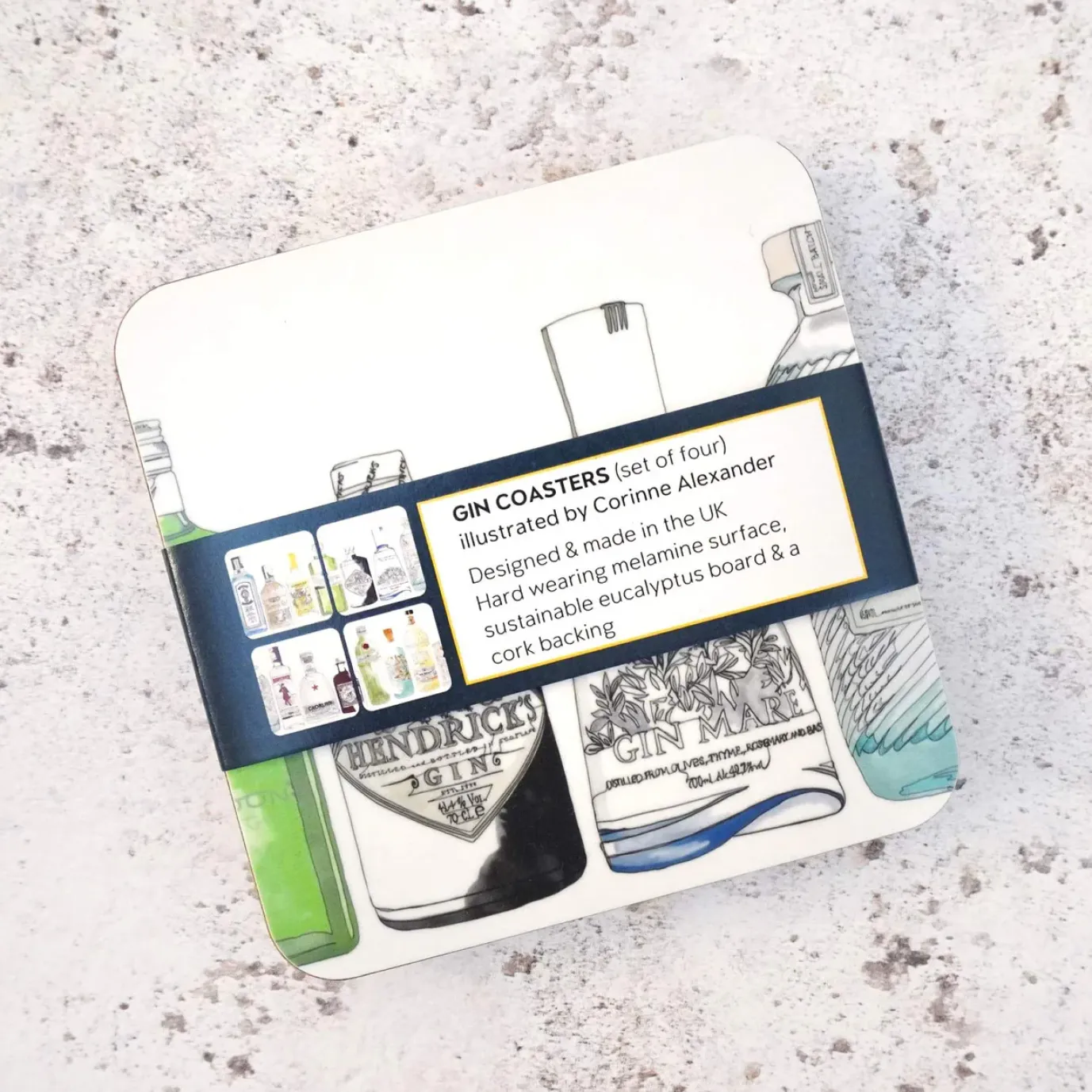 Gin Coaster Set by Corinne Alexander