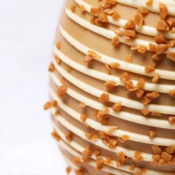 Golden Caramel Easter Egg with Caramel Shards by Cocoba