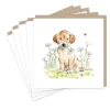 Golden Retriever and Daisies Set of 5 Notecards