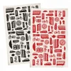 Great British Outline Tea Towel - Red