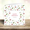 'Happy Birthday Lovely Lady' Multi Ladybird Greetings Card