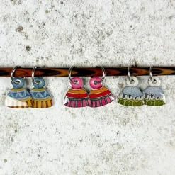 Hats Set of 6 Crochet Markers in a Pocket Tin