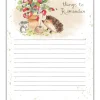 Hedgehog with a Strawberry Plant Pot To Do List Pad