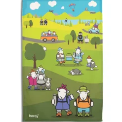 Herdy Joe & Flo Tea Towel