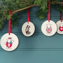 Herdy Limited Edition China Christmas Tree Decorations (Set of 6)