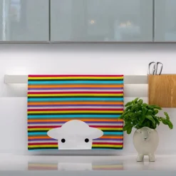 Herdy Peep Stripe Cotton Tea Towel