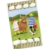 Highland Cow Adventures Tea Towel