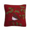 Holly Robin Pillow - Red