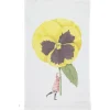 In Bloom Pansy Linen Union Tea Towel
