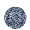 Ink Blue Hibiscus Dinner Plate 10 1/2 in