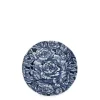 Ink Blue Hibiscus Plate 8 1/2 in