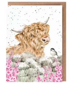 'Just for Moo' Highland Cow Greetings Card