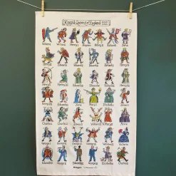 Kings and Queens of England Tea Towel