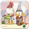 Knitting Gnomes Coaster