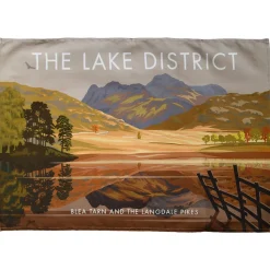 Lake District - Blea Tarn and the Langdale Pikes Tea Towel