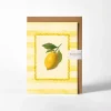Lemon Yellow Stripe Greetings Card
