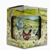Lime, Basil & Mandarin China Pot Candle - Chickens